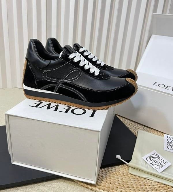 Loewe Loevene Color Seizure connecting German training shoes / Forrest Gump / Small White Shoes Shoes