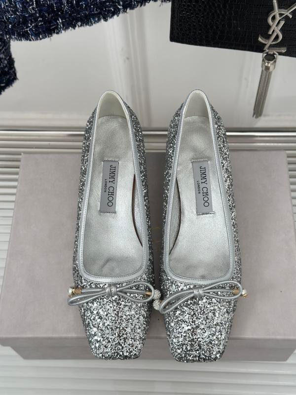 1741760222 717 Jimmy Choo Zhou Yangjies Classic Bow Tie Pearl Theel Ballet Simple
