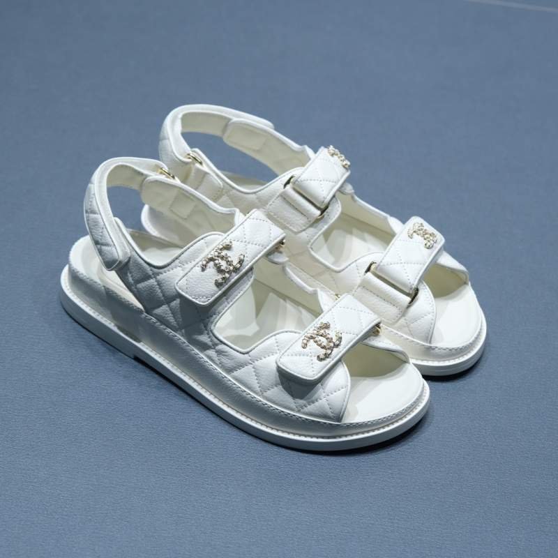 Velcro white sandals Chanel Chanel