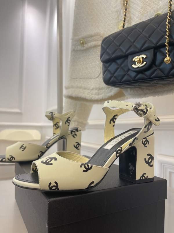 1742567801 560 Chanel 2022 Spring and summer new C Fish Mouth Sandals