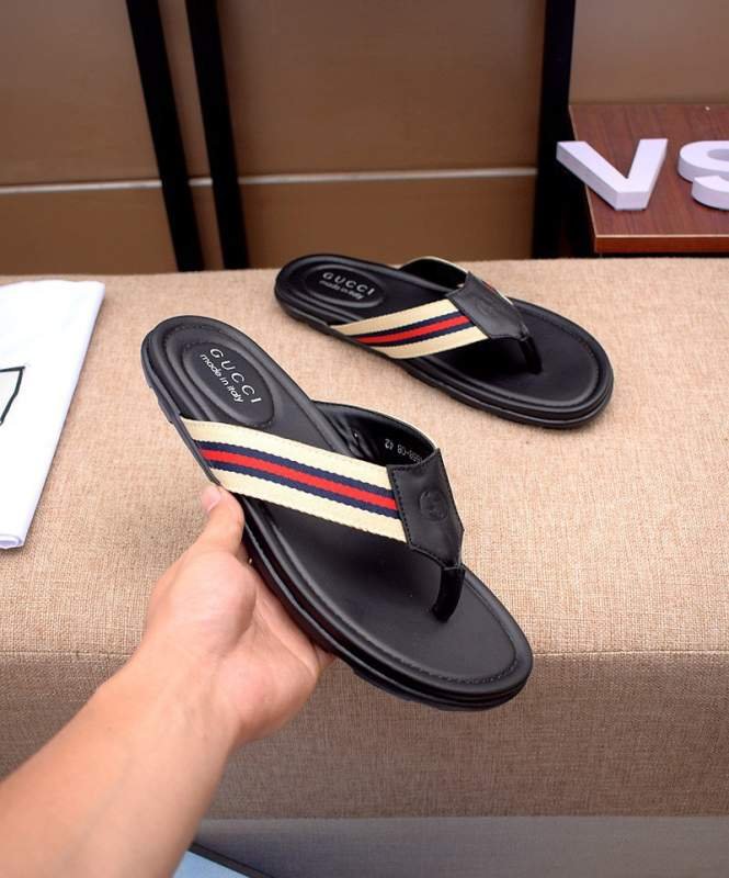 1742657899 213 Gucci 【Gucci】 Perfect fashion folder original male slippers