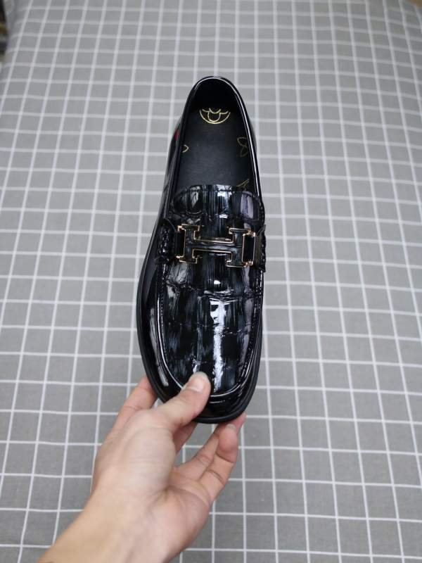1742771441 142 Hermes Hermes Small Tire Cobense Polied Business Casual Shoes