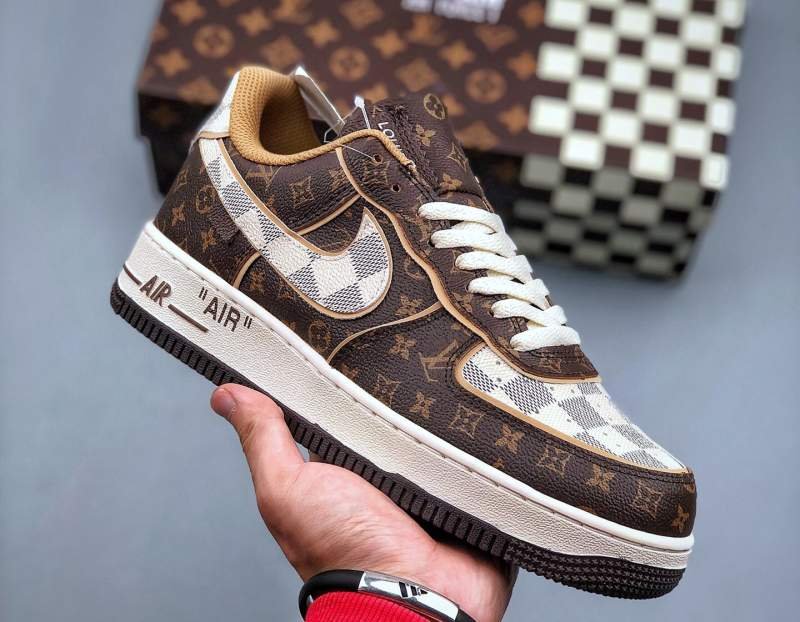 LV Louis Vuitton Super Luxury Joint LV X Air Force 1 Air Force No. 1 shoes