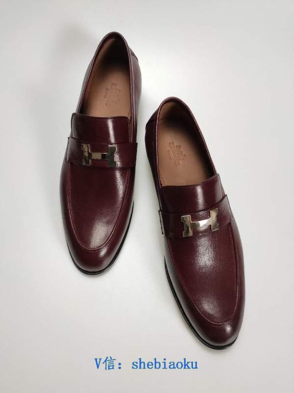 1743043805 698 Hermes Formal Bottom Business Leather Shoes