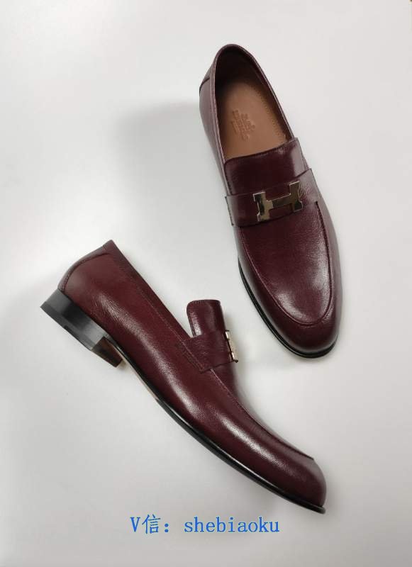 1743043806 61 Hermes Formal Bottom Business Leather Shoes