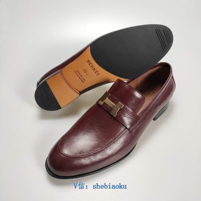 1743043807 78 Hermes Formal Bottom Business Leather Shoes