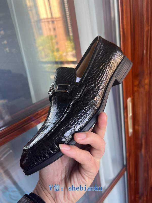 1743176827 797 Stephen Thai crocodile leather shoes