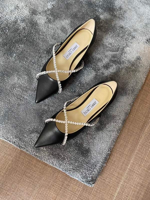 1743221138 209 Original single Jimmy Choo Zhou Yangjie flat shoes in sheepskin