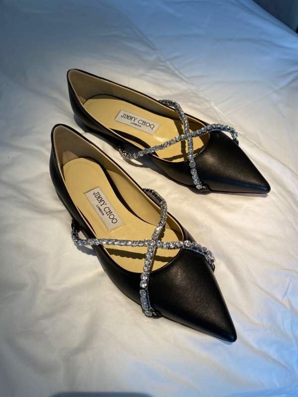 1743221138 223 Original single Jimmy Choo Zhou Yangjie flat shoes in sheepskin
