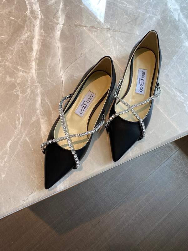 1743221139 409 Original single Jimmy Choo Zhou Yangjie flat shoes in sheepskin