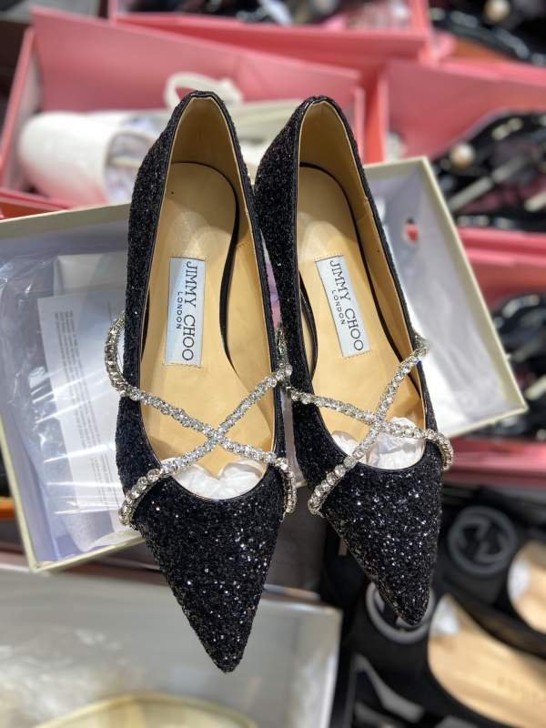 1743224829 147 Single original zhou yangjie jimmy choo high heels black style