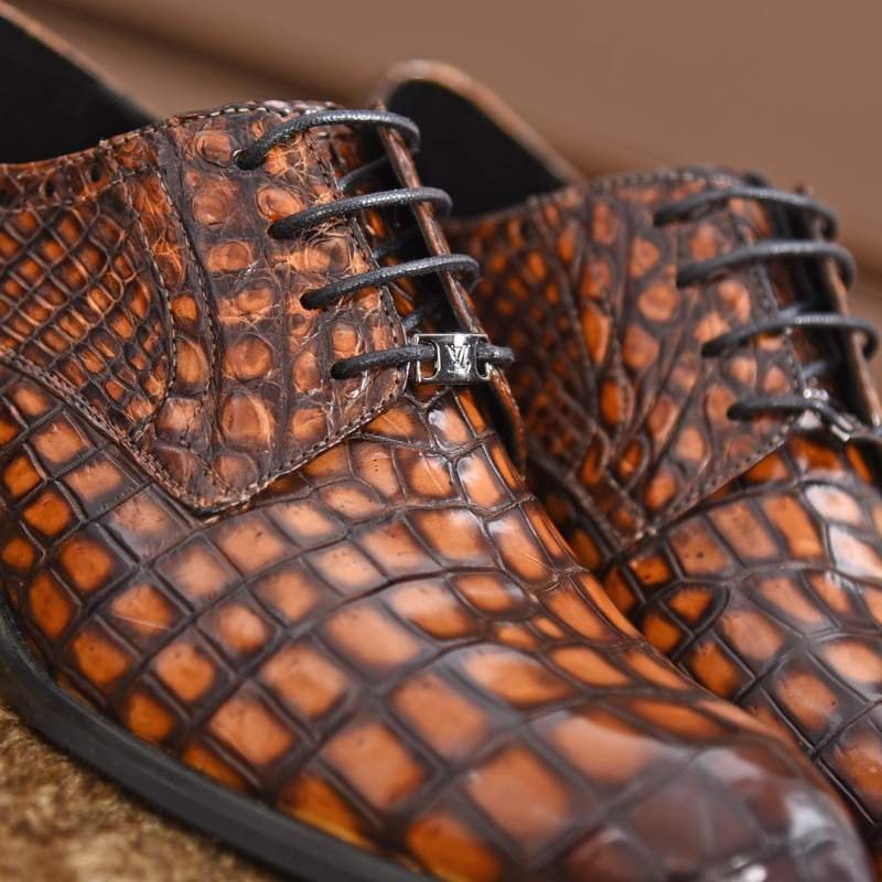 1743228672 405 LV Louis Vuitton Unique Original Crocodile Leather Shoes