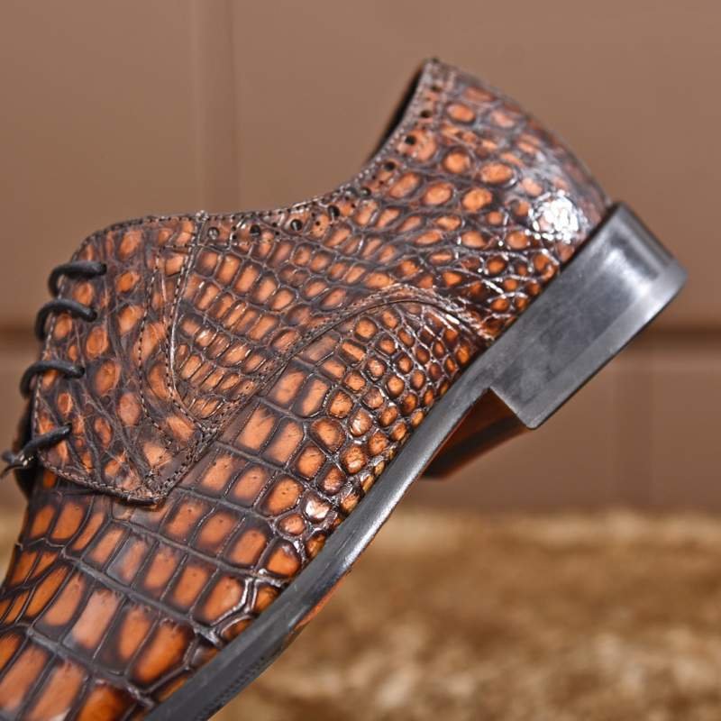 1743228672 740 LV Louis Vuitton Unique Original Crocodile Leather Shoes