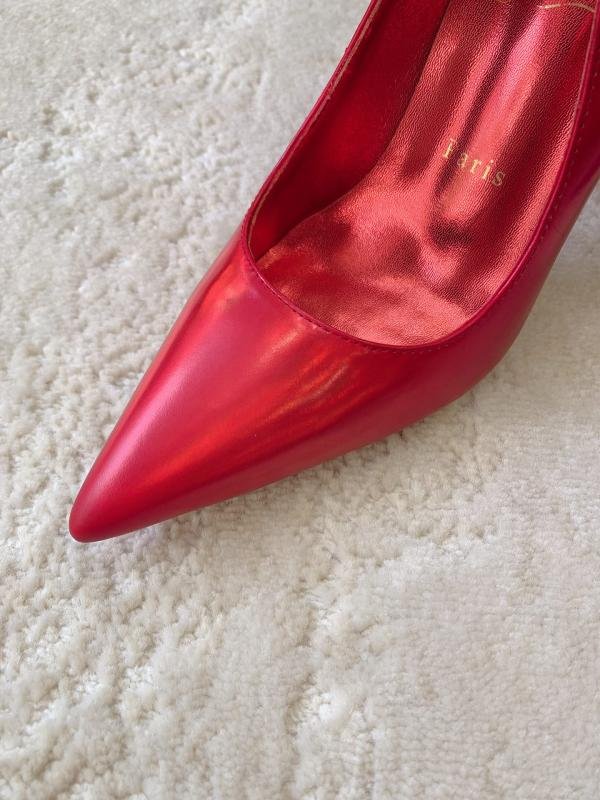 1743380790 141 Cl Lu Platin Silk Crystal Lipstick High Heel Red Single