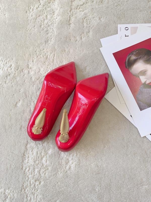 1743380790 362 Cl Lu Platin Silk Crystal Lipstick High Heel Red Single