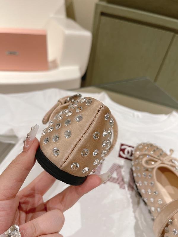 1743406592 587 Miu Miu Classic Diamond Set Ballet Shoes New