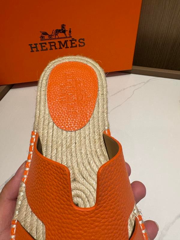 1743447665 107 Hermes Orange top pure hand in hand the slippers