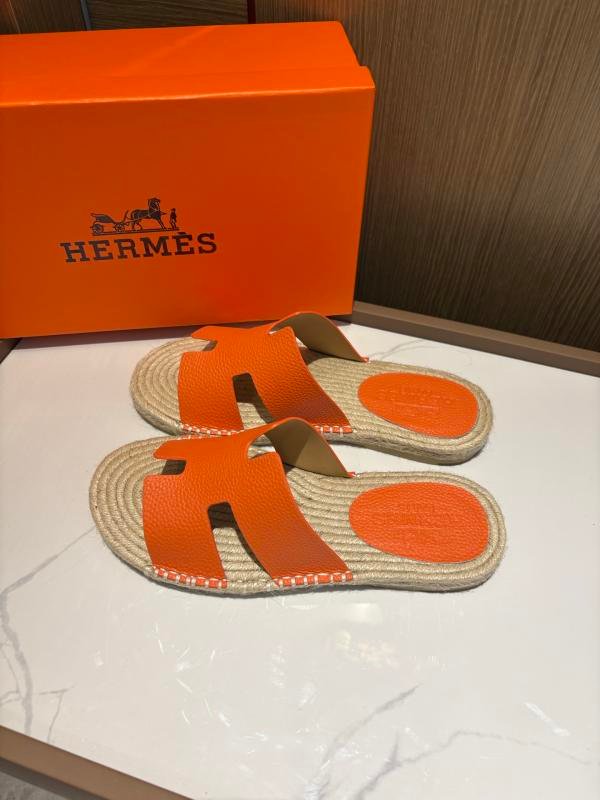 Hermès Orange top pure hand in hand the slippers