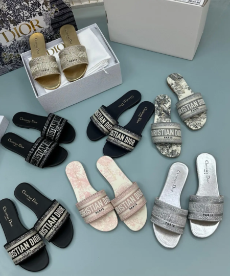 Classic Dior-Inspired Women’s Slippers