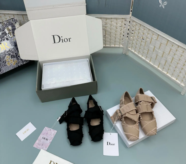 DiorAdiorable tassel grosgrain ballet shoes