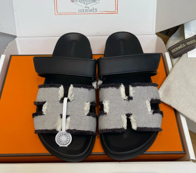 Hermes sandals slides of luxury brand copy