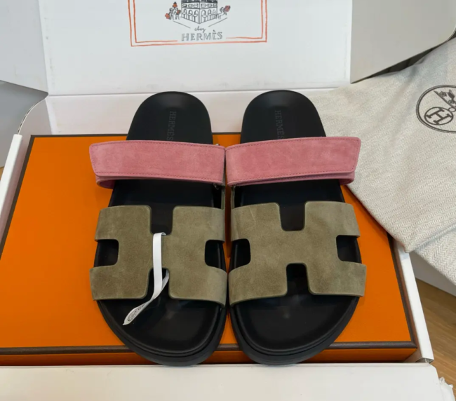 Hermes of sandals slides luxury brand high quality copy shoes