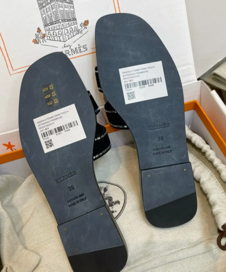 Hermes luxury brand shoes sandals slides higest brand copy shoes