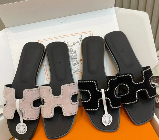 Bling bling hermes sandals slides purchase level brand copy shoes