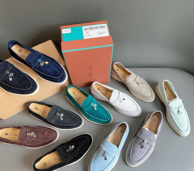 Loro piana women loafers mule shoes italia famous brand copy slips on