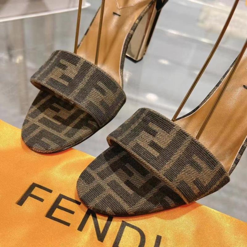 1743710241 522 Fendi DELFINA Strap Metal Talon High Heeled Sandals