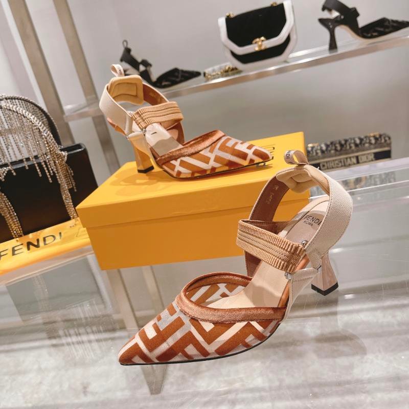 1743713875 183 Fendi Breathable Sandals with comfortable high heeled breathables