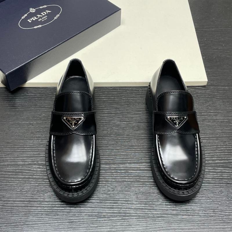 1744414871 263 The new Prada triangle logo shoes in light male leather