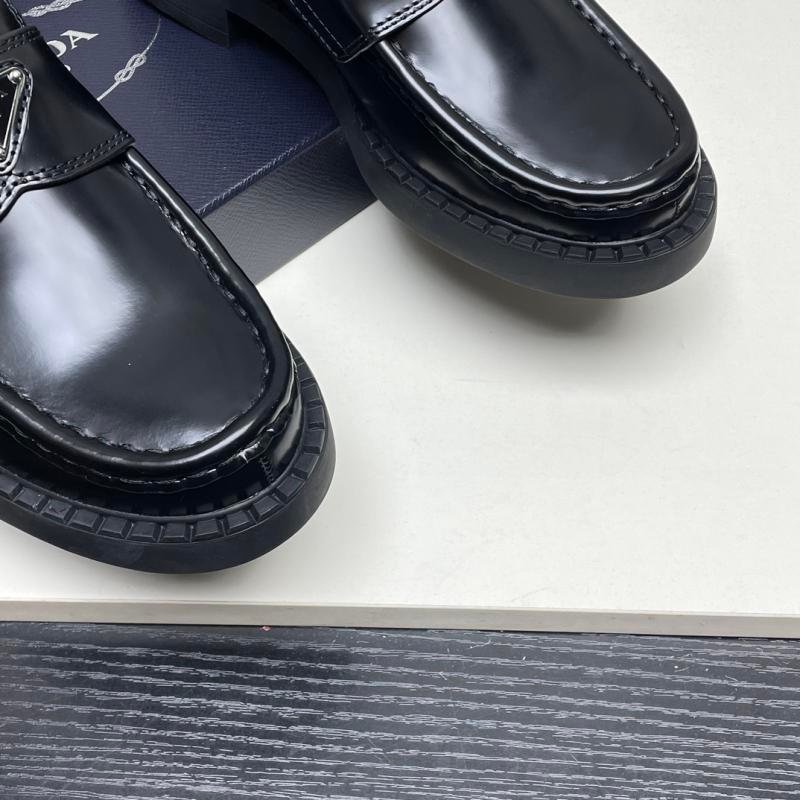 1744414873 149 The new Prada triangle logo shoes in light male leather