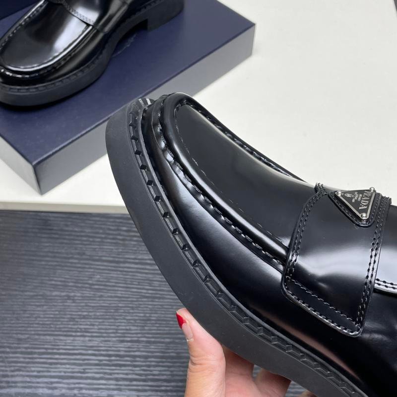 1744414873 94 The new Prada triangle logo shoes in light male leather