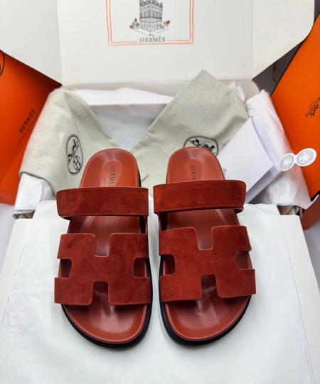 Hermes H-Type Velcro Flat Sandals Slippers