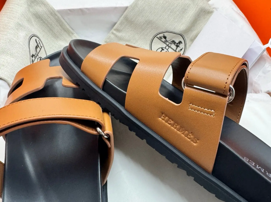 2025 Hermes Second Uncle New Style Chypre Classic Sandals (267)