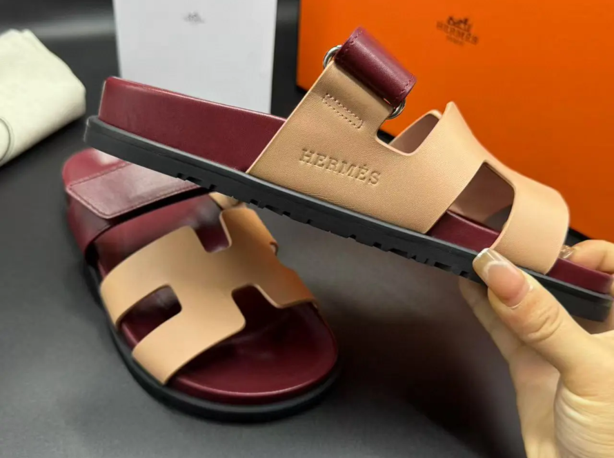 2025 Hermes Second Uncle New Style Chypre Classic Sandals (325)