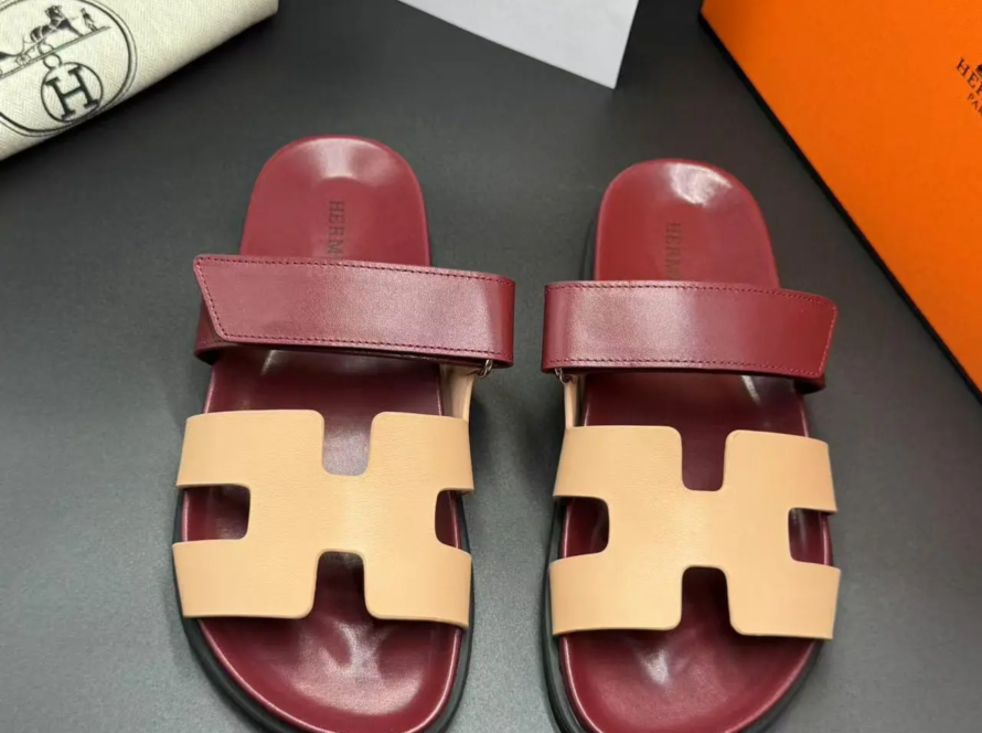 Hermes-Inspired Saddleback Leather Slippers