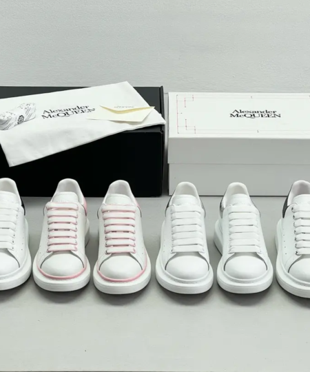 Alexander McQueen white crocodile-embossed sneakers  (1)