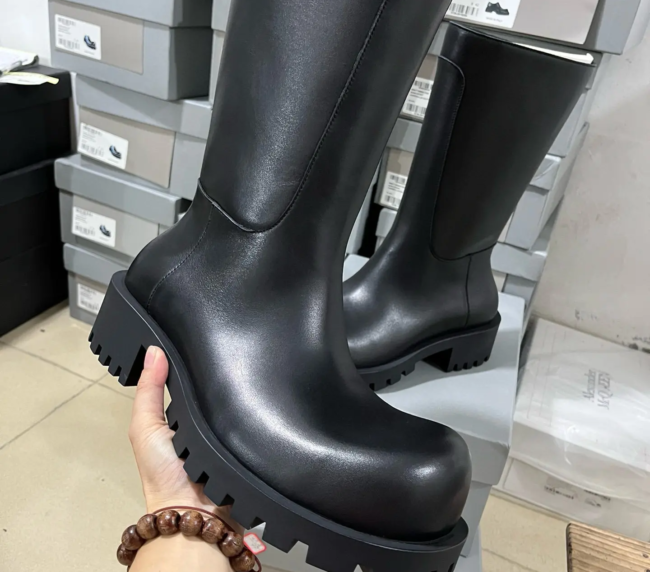 BALENCIAGA HUMMER Men's Black European Python Boots