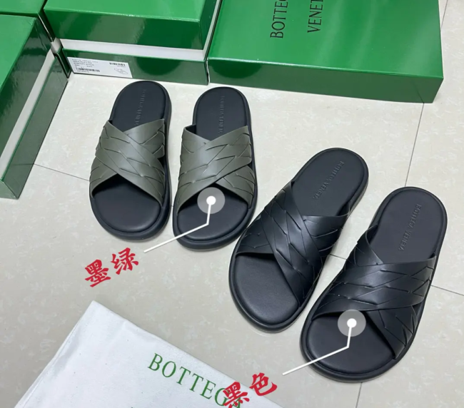 Bottega Veneta (BV) 2025 Cross-Type Men's Band Sandals (19)
