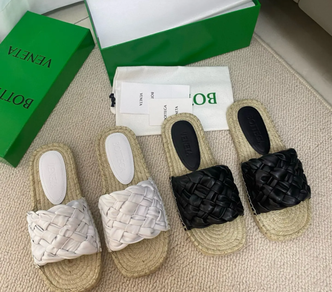 Bottega Veneta BV New Diamond Wide Strip Women Sandals