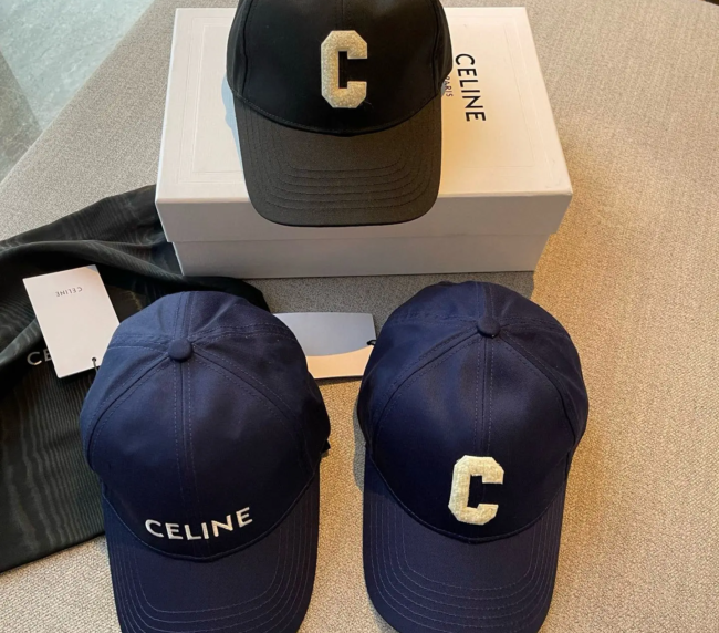 【CELINE】Classic C-letter embroidered baseball cap Top version (1)