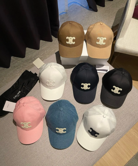 【CELINE】New color Celine Arc de Triomphe blue embroidered baseball cap (1)