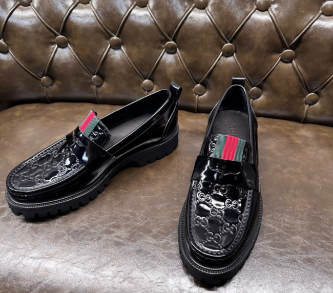 【GUCCI】Original Private Model Development Men's Fashion Classic Loafers (3)