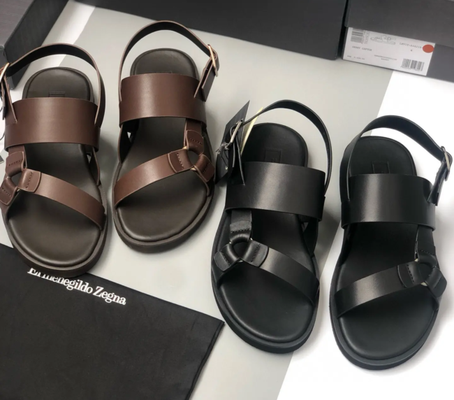 Ermenegildo Zegna Men's Luxury Leather Sandals