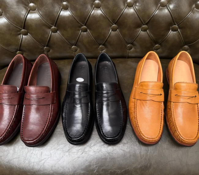  GUCCI special heavy-duty handmade shoes Standard loafer shoes style (1)