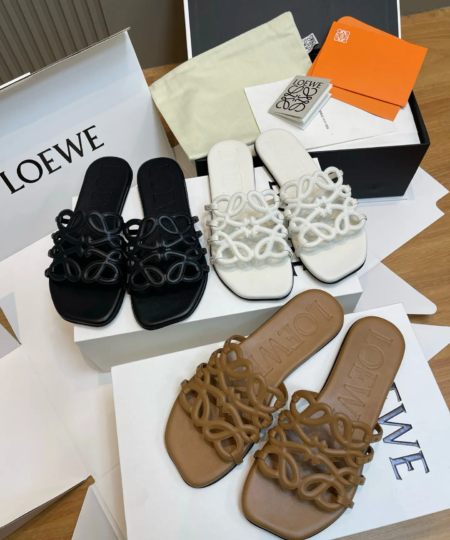 Loewe Handmade Customized Hollow Slippers Sandals