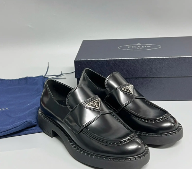 Prada-Inspired Lightweight Leather Men'S Shoes