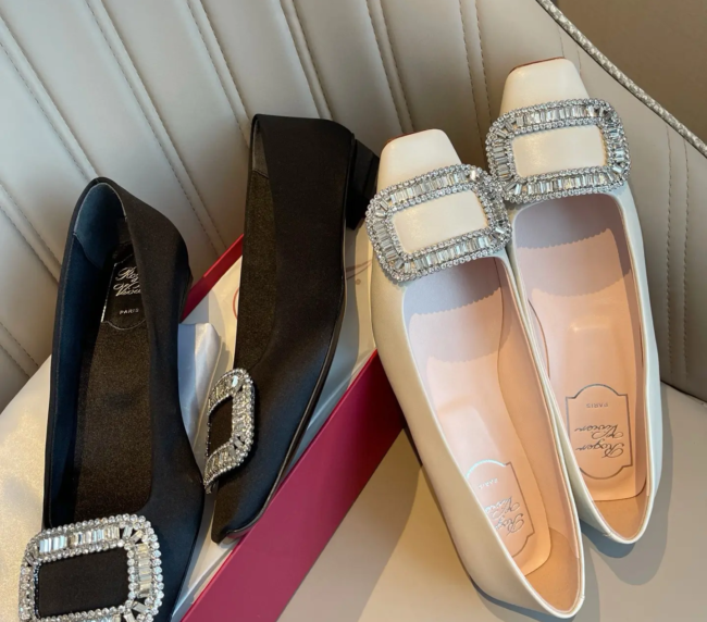 Roger Vivier Exclusive Fully Handmade Top Customization single real leather shoes